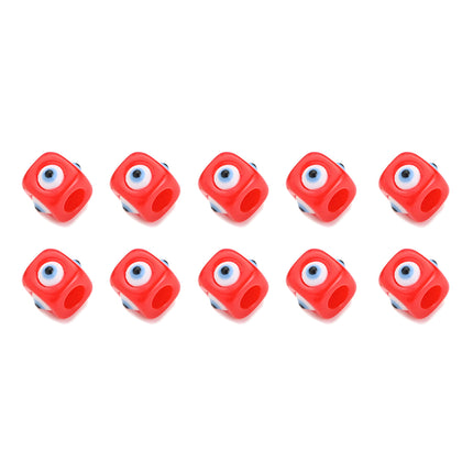 Cuentas De Resina En Forma De Ojo De Diablo Para Collar y Pulsera 10pcs