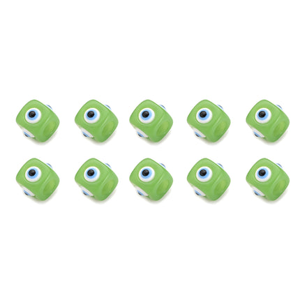Cuentas De Resina En Forma De Ojo De Diablo Para Collar y Pulsera 10pcs