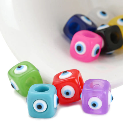 Cuentas De Resina En Forma De Ojo De Diablo Para Collar y Pulsera 10pcs