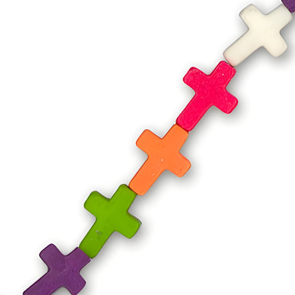 Cuentas Sintéticas De Colores En Formas De Cruz Y Estrella Para DIY Collar