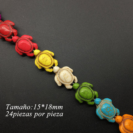 Cuentas Sintéticas De Colores En Formas De Cruz Y Estrella Para DIY Collar