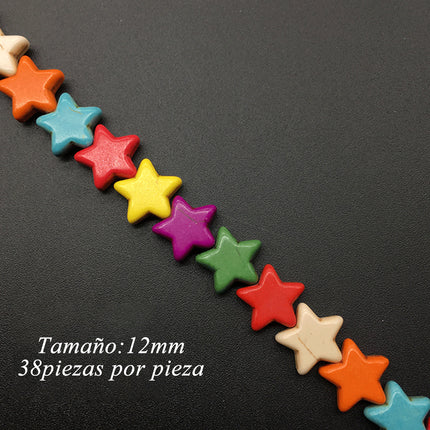Cuentas Sintéticas De Colores En Formas De Cruz Y Estrella Para DIY Collar