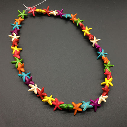 Cuentas Sintéticas De Colores En Formas De Cruz Y Estrella Para DIY Collar