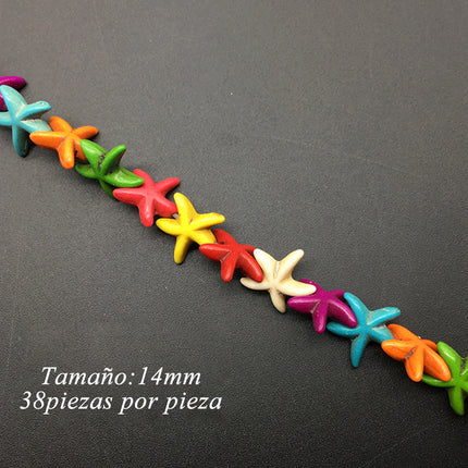 Cuentas Sintéticas De Colores En Formas De Cruz Y Estrella Para DIY Collar