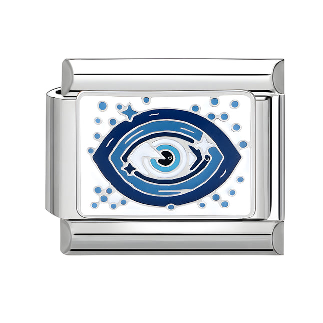 Módulos Creativos Azul Vintage En Acero Inoxidable Para DIY Pulseras