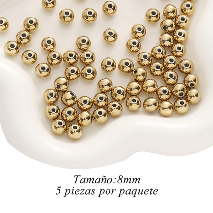 Cuentas De Acero Inoxidable Sólidas Para Collares Y Pulseras DIY