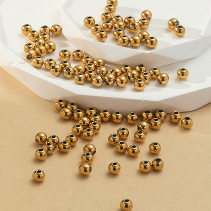 Cuentas De Acero Inoxidable Sólidas Para Collares Y Pulseras DIY