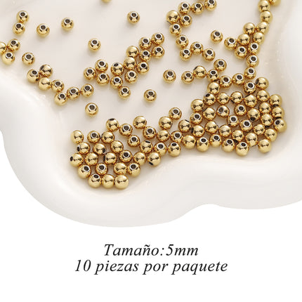 Cuentas De Acero Inoxidable Sólidas Para Collares Y Pulseras DIY
