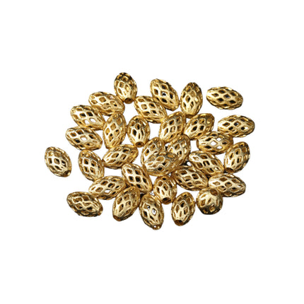 Cuentas Redondas De Oro Antiguo Para DIY Collares Y Pulseras