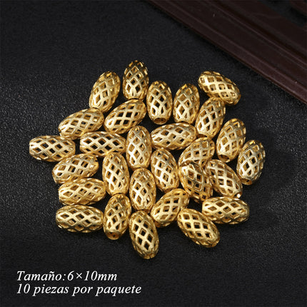 Cuentas Redondas De Oro Antiguo Para DIY Collares Y Pulseras