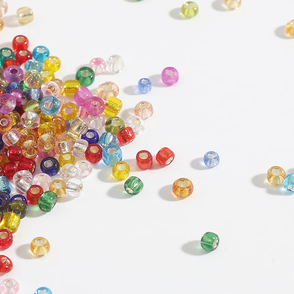 Cuentas De Vidrio Transparentes 4mm Mixtas Para DIY Collares y Pulseras
