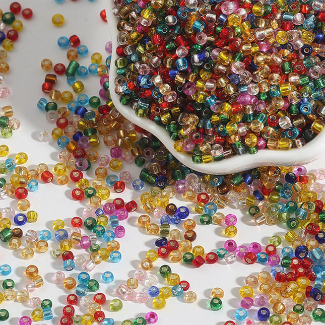 Cuentas De Vidrio Transparentes 4mm Mixtas Para DIY Collares y Pulseras