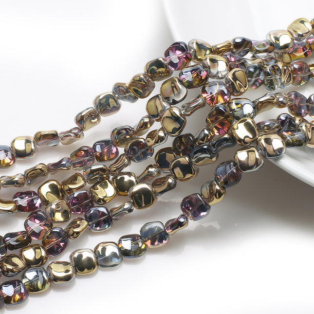 Cuentas De Vidrio Iridiscentes 12mm Facetadas DIY Collares Y Pulseras