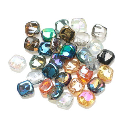 Cuentas De Vidrio Iridiscentes 12mm Facetadas DIY Collares Y Pulseras