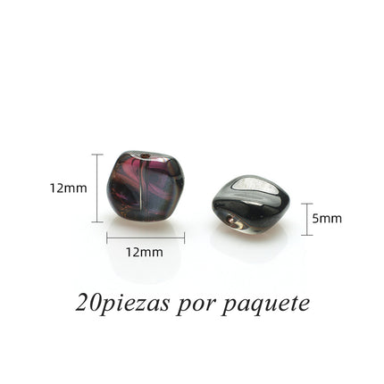 Cuentas De Vidrio Iridiscentes 12mm Facetadas DIY Collares Y Pulseras