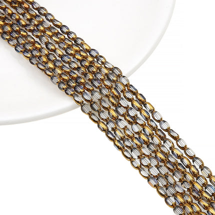 Cuentas Ovaladas De Vidrio Con Borde Dorado DIY Collares Y Pulseras