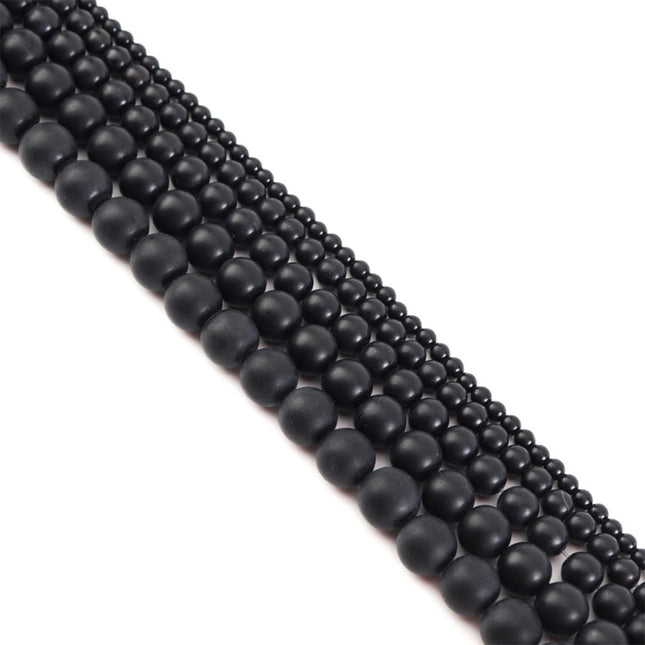 Cuentas De Piedra Natural Mate 6MM DIY Para Collares y Pulseras