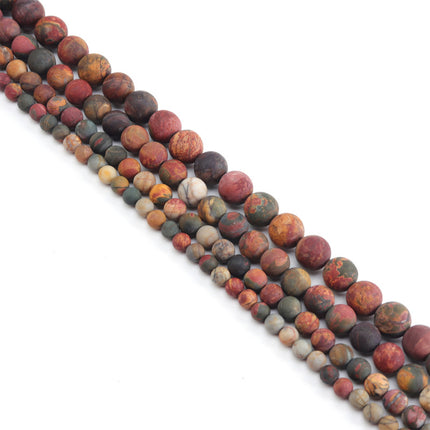Cuentas De Piedra Natural Mate 6MM DIY Para Collares y Pulseras