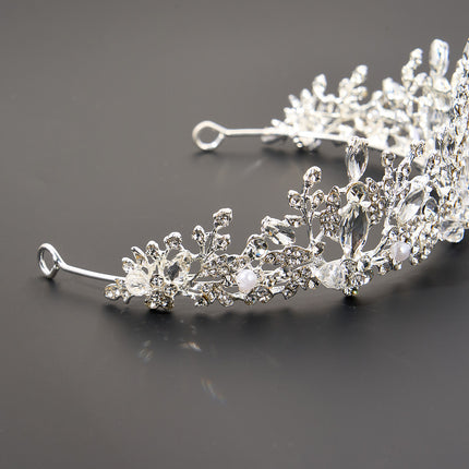 Conjunto De Collar Y Aretes Corona De Boda, Joyería De Aleación