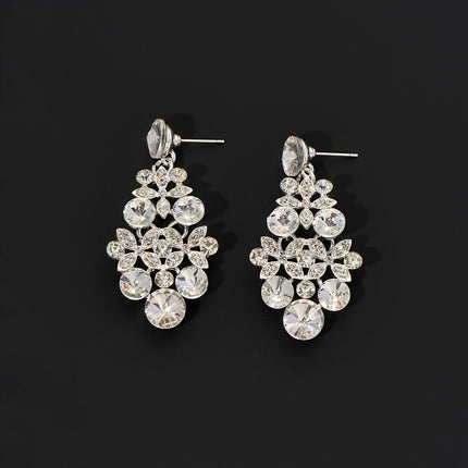 Conjunto De Collar Y Aretes Corona De Boda, Joyería De Aleación