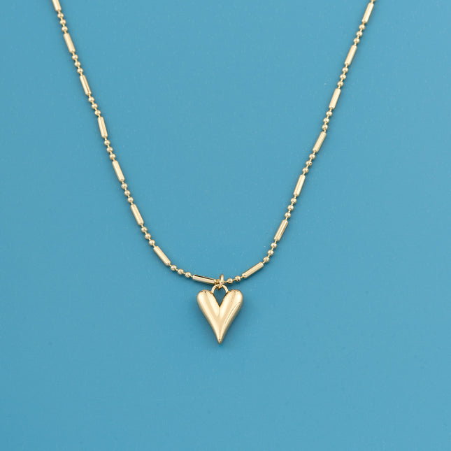 Collar Sencillo Con Colgante De Corazón De Lujo Leve Casual De Moda Casual