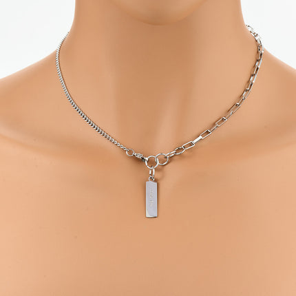 Collar De Estilo INS Simple De Doble Capa Con Colgante Largo Pequeño De Moda