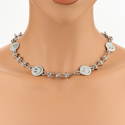 Collar De Lenjuelas Con Elemento De Expresión De Estilo INS De Moda De Diseño Único