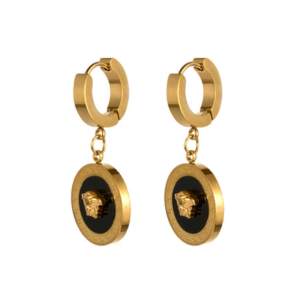 Pendientes Vintage De Lujo Ligero Con Broche, Aretes Chapados En Oro 18K