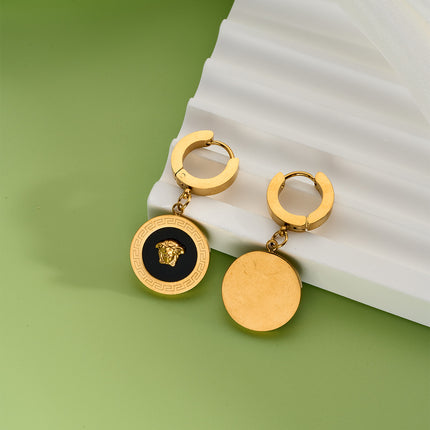 Pendientes Vintage De Lujo Ligero Con Broche, Aretes Chapados En Oro 18K