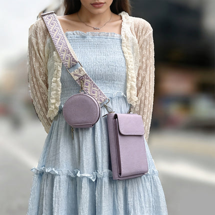 Bolso Cruzado Multifuncional Porta Celular Antirobo para Mujer, Con Mini Bolso Para Mujer