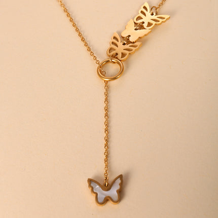 Collar De Mariposa En Varios Estilos Y Cadena Fina, Elegante Y Moderno