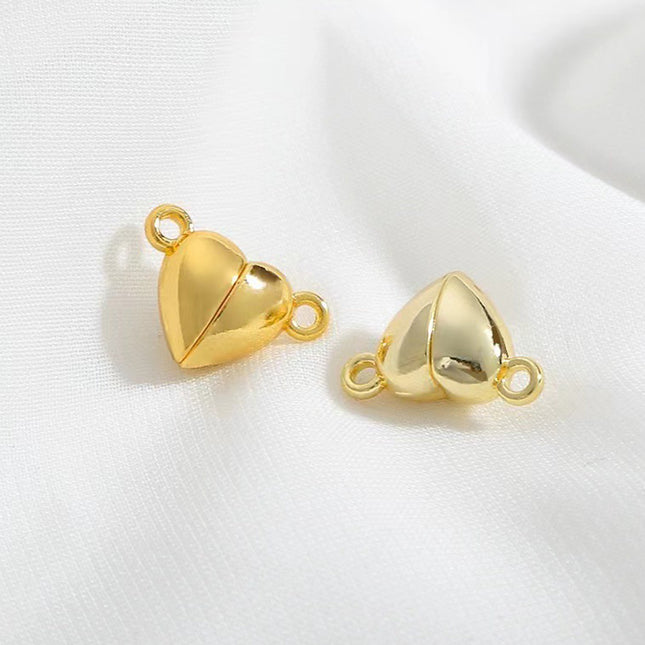 Cierres Magnéticos En Forma De Corazón Para Collares Y Pulseras, 5 Uds