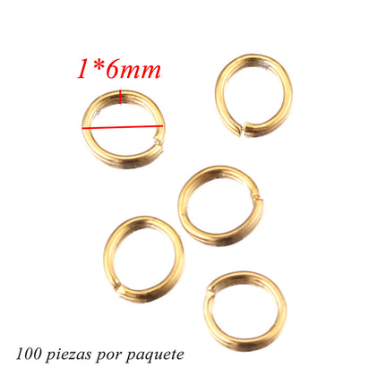 Acero Inoxidable 304 Ronda Anillos De Salto Abiertos, 100 Pieza