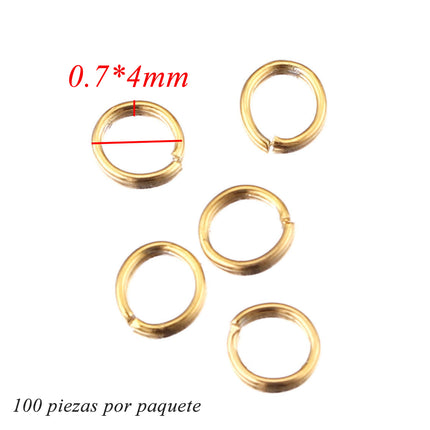 Acero Inoxidable 304 Ronda Anillos De Salto Abiertos, 100 Pieza