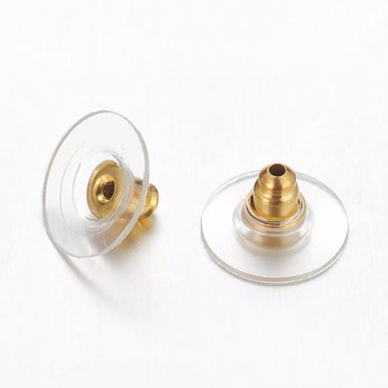 Tapones Metálicos De Alta Calidad Para Pendientes, Paquete De 50 Piezas
