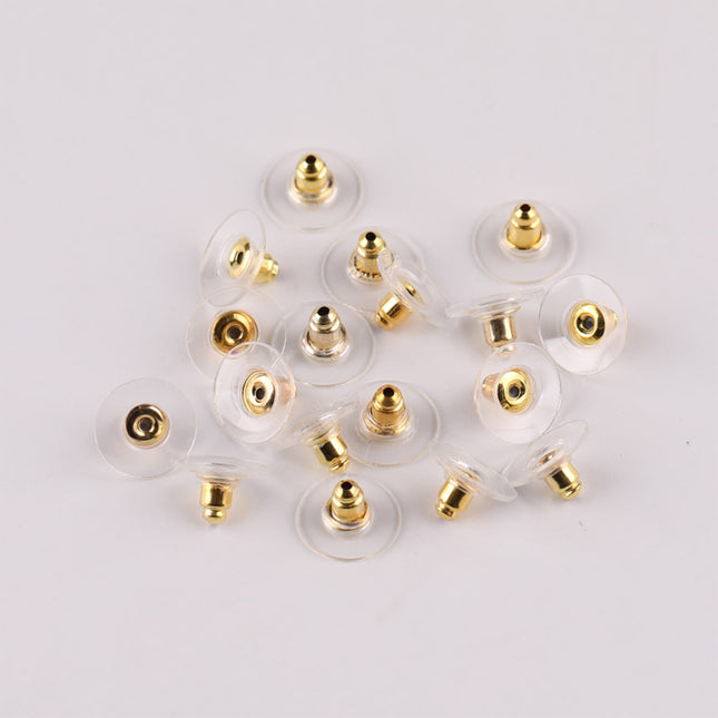 Tapones Metálicos De Alta Calidad Para Pendientes, Paquete De 50 Piezas