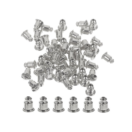 Tapones De Silicona Dorados Y Plateados Para Pendientes, Paquete De 10