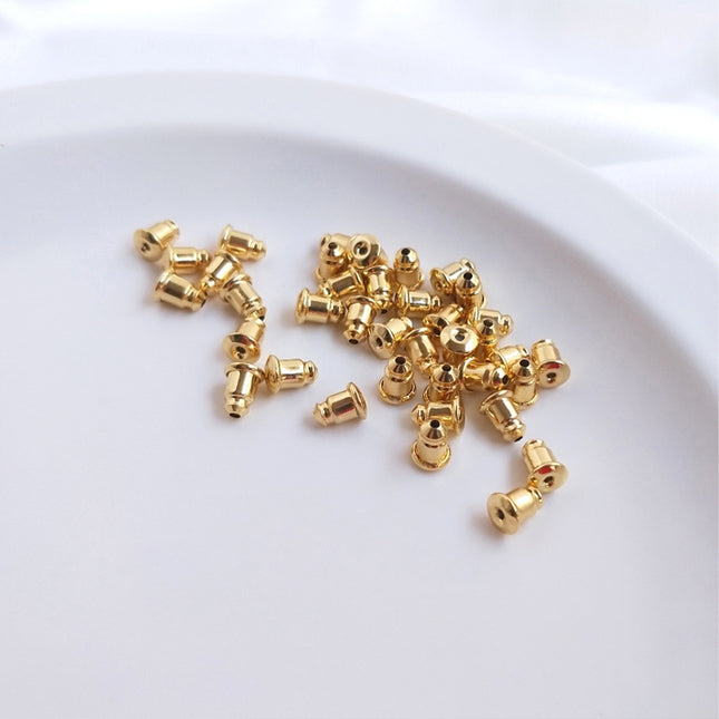 Tapones De Silicona Dorados Y Plateados Para Pendientes, Paquete De 10