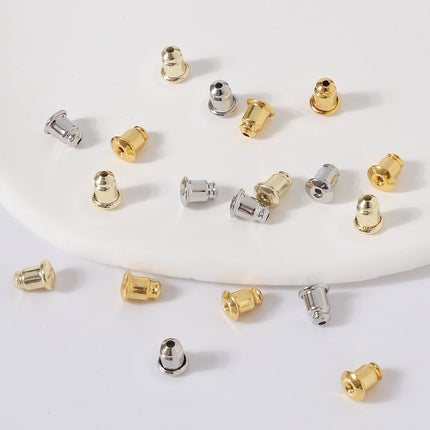Tapones De Silicona Dorados Y Plateados Para Pendientes, Paquete De 10