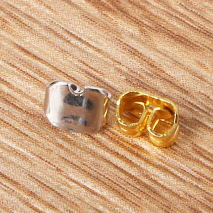20 Paquete Tapones Metálicos De Mariposa Para Pendientes, 4x5mm