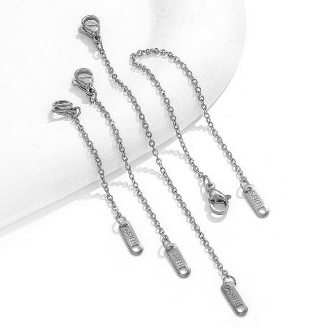 10 Uds Cadenas De Extensión De Acero Inoxidable Para Collares Y Pulseras