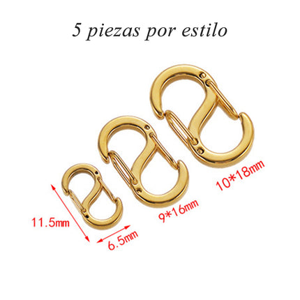 5 Piezas Cierres S De Acero Inoxidable Para Collares Y Pulseras