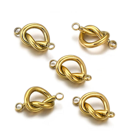 Acero Inoxidable Nudo Hebilla De Joyería Estilo Simple, 5 Uds, DIY