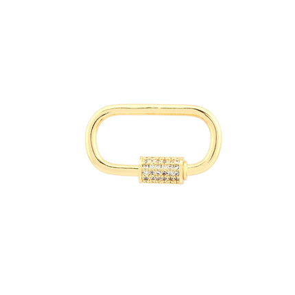 Cobre Circón Chapados en oro de 18k Oro Sencillo Pulido Hebilla De Joyería