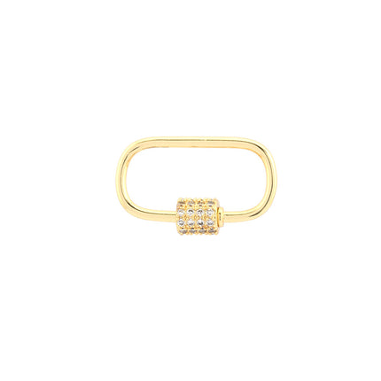 Cobre Circón Chapados en oro de 18k Oro Sencillo Pulido Hebilla De Joyería