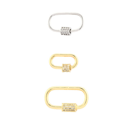Cobre Circón Chapados en oro de 18k Oro Sencillo Pulido Hebilla De Joyería
