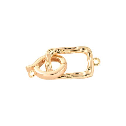 Cuadrado Oval Hebilla De Joyería Circón Chapado En Oro Accesorios De Joyería
