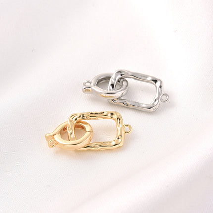 Cuadrado Oval Hebilla De Joyería Circón Chapado En Oro Accesorios De Joyería