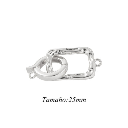 Cuadrado Oval Hebilla De Joyería Circón Chapado En Oro Accesorios De Joyería