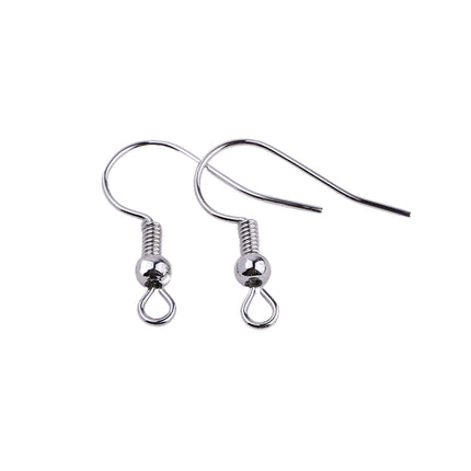 Ganchos De Cobre Con Resorte Y Bola Para Aretes, 100 Uds, Oro Y Plata